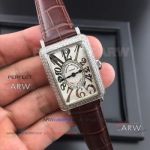 Perfect Replica Franck Muller Long Island 26mm Watches Brown Leather strap